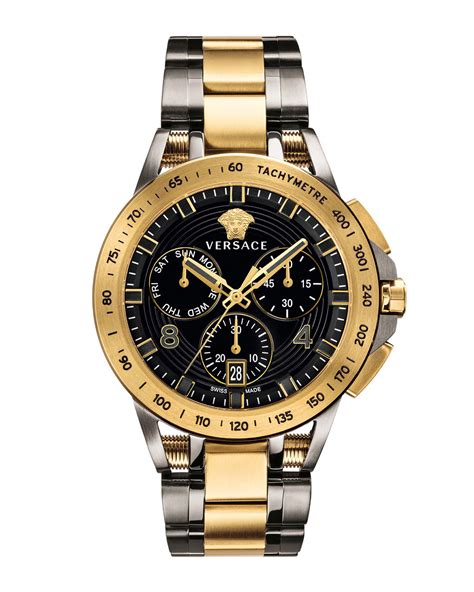 versace gold watch sale|Versace chrono watch.